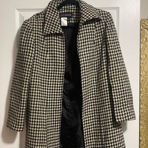 Vintage Houndstooth Long Coat